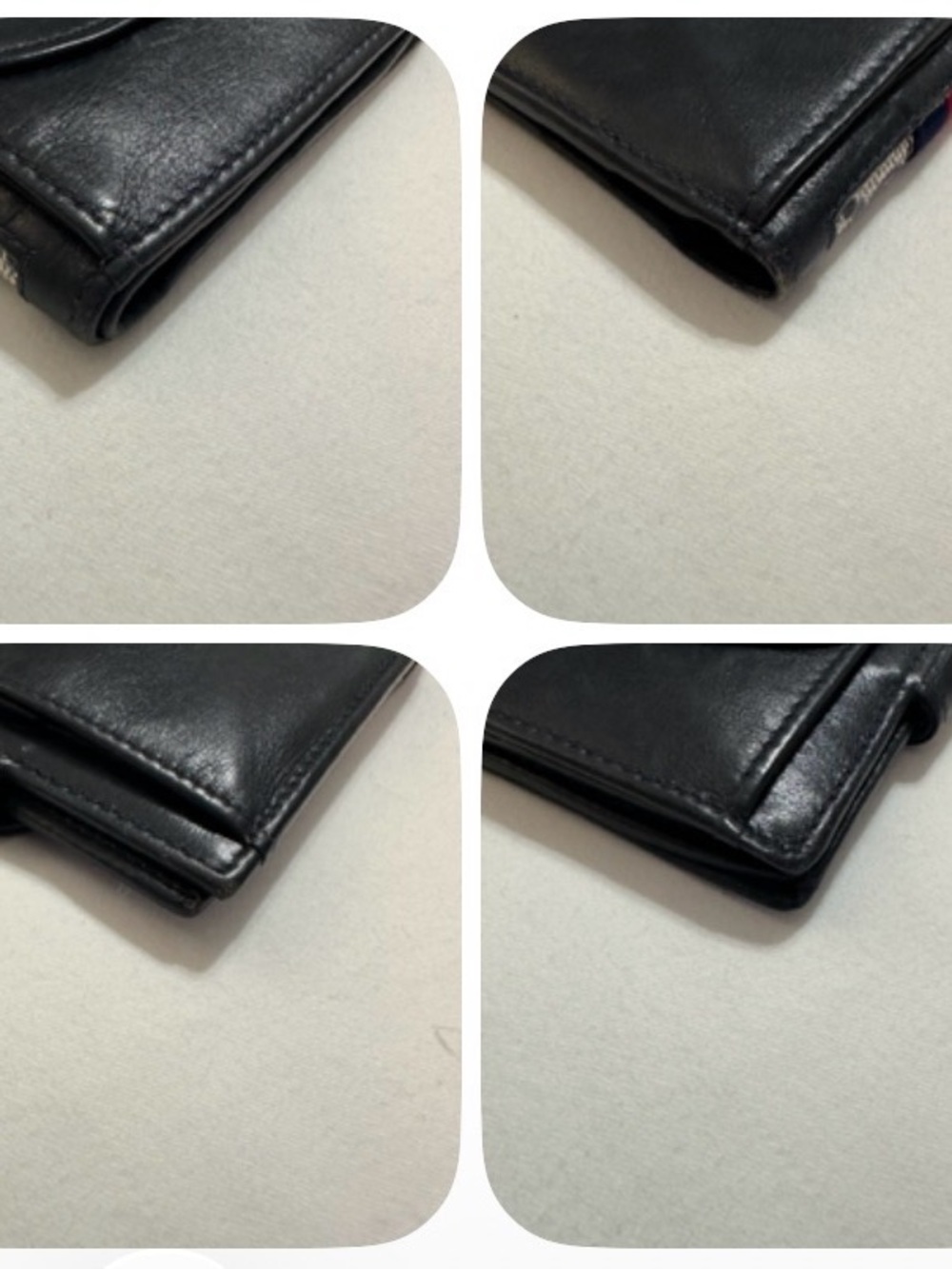 VINTAGE GUCCI GG SUPREME RACING STRIPE WEB WALLET BIFOLD CANVAS LEATHER SHERRY - Picture 9 of 14